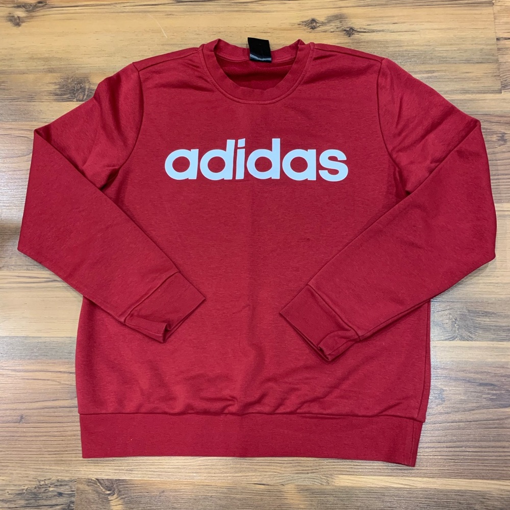 ‼️SOLD‼️Adidas red sweater washed never worn.